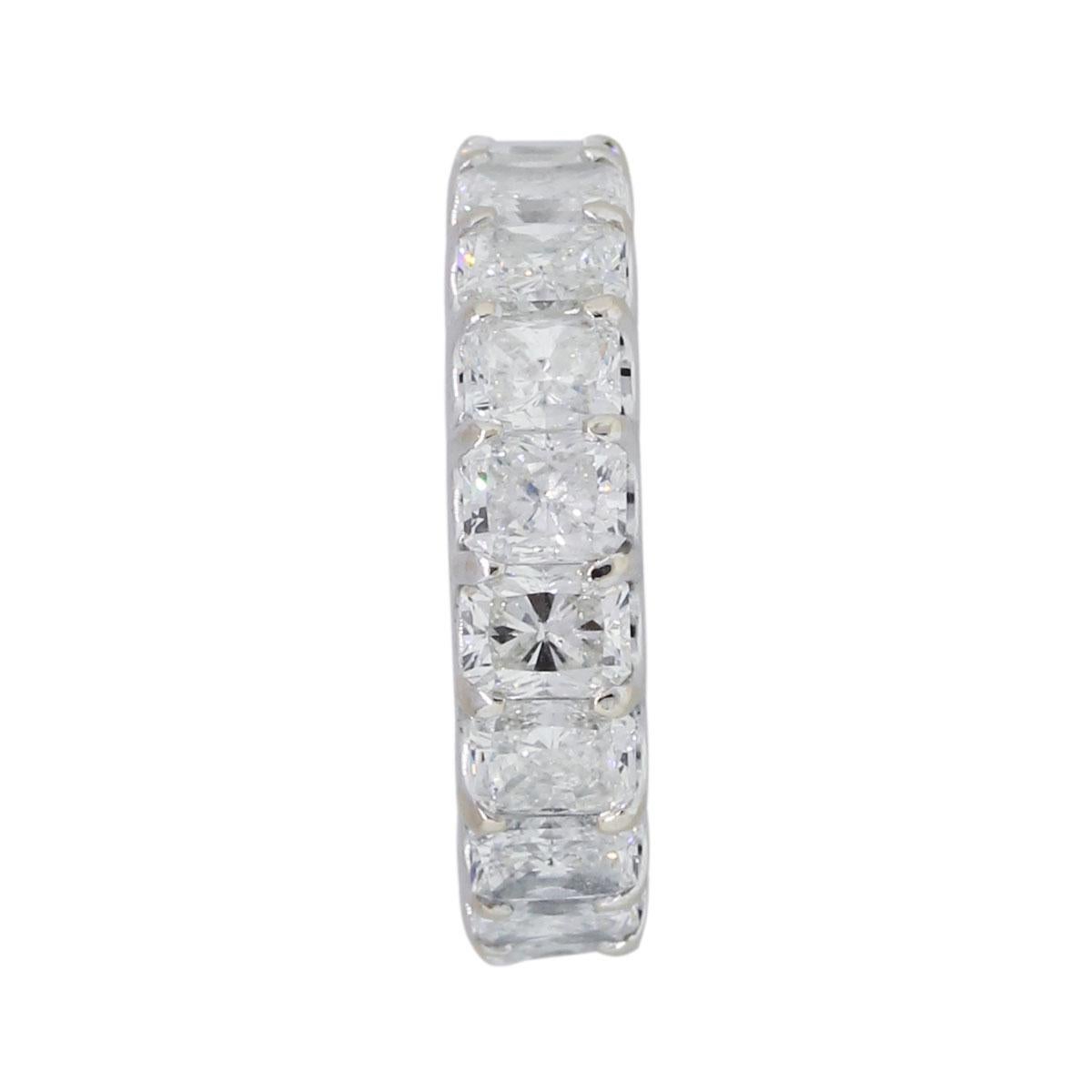 Radiant Cut Diamond Eternity Band In Excellent Condition In Boca Raton, FL