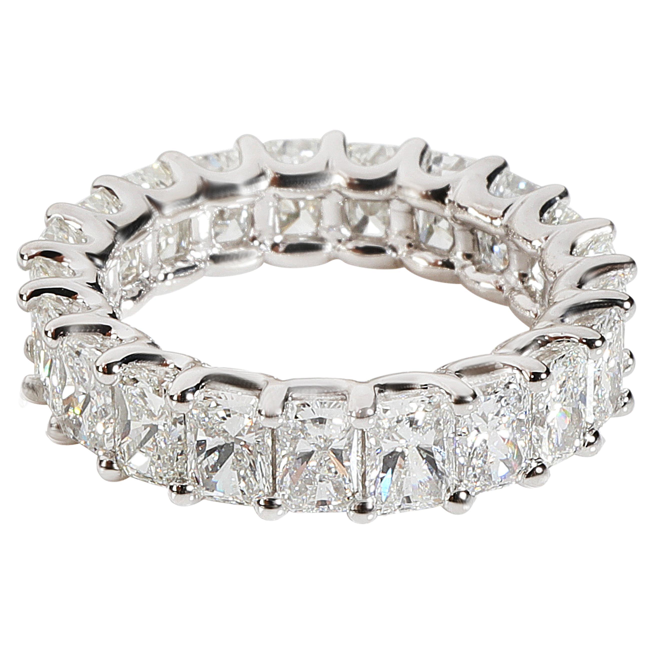 Radiant Cut Diamonds in Platinum Eternity Band For Sale at 1stDibs