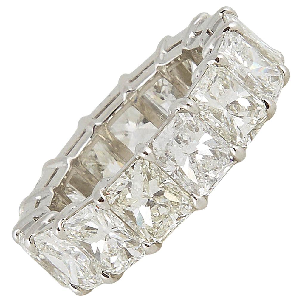 Radiant Cut Diamond Eternity Band Ring For Sale