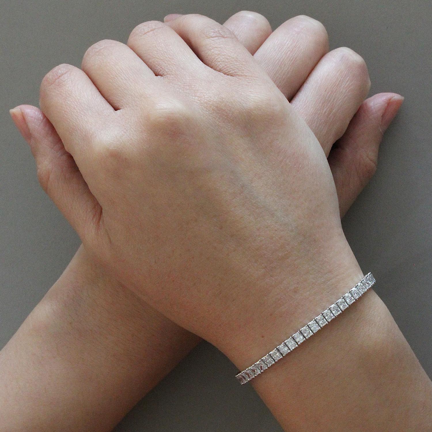 radiant cut diamond tennis bracelet
