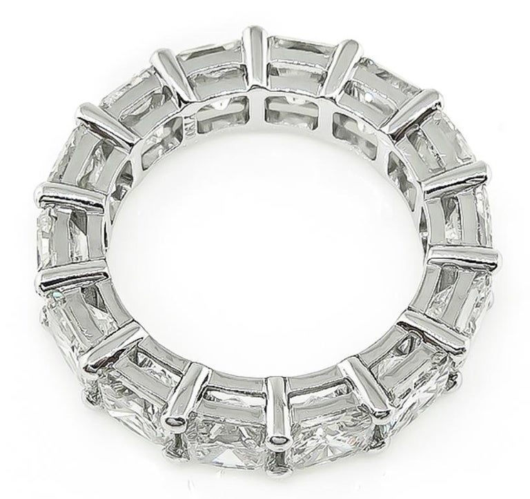 Radiant Cut Diamond Platinum Eternity Wedding Band For ... (768 x 723 Pixel)