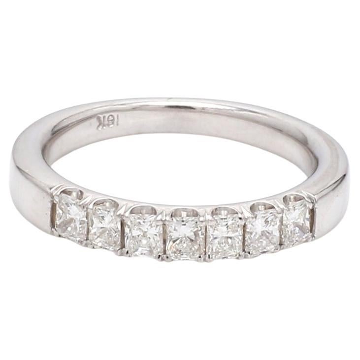 Radiant-Cut Diamond Ring with Seven Stones