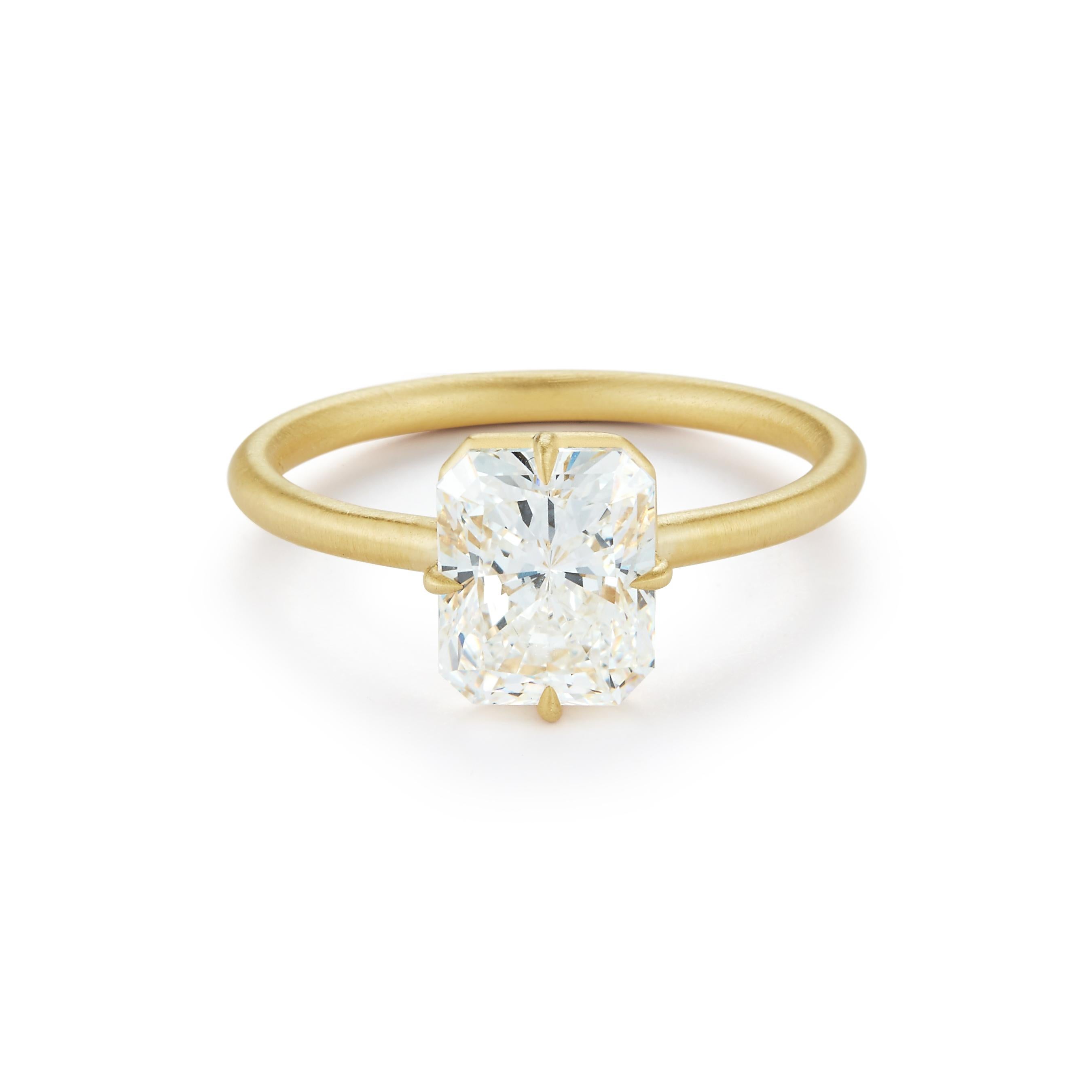 radiant cut diamond solitaire ring