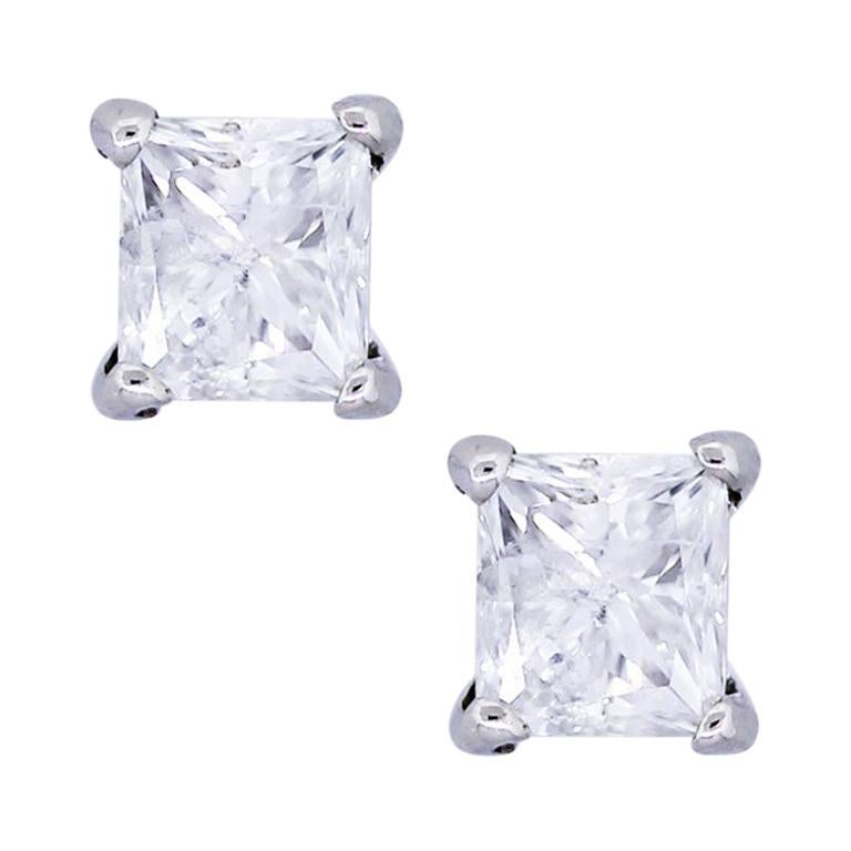 Radiant Cut Diamond Stud Earrings