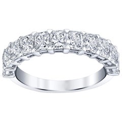 Radiant Cut Diamonds Half Way Eternity Band