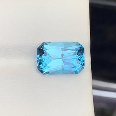Radiant Cut Sky Blue Color Topaz Loose Gemstone for Ring & Pendant Jewelry 12mm