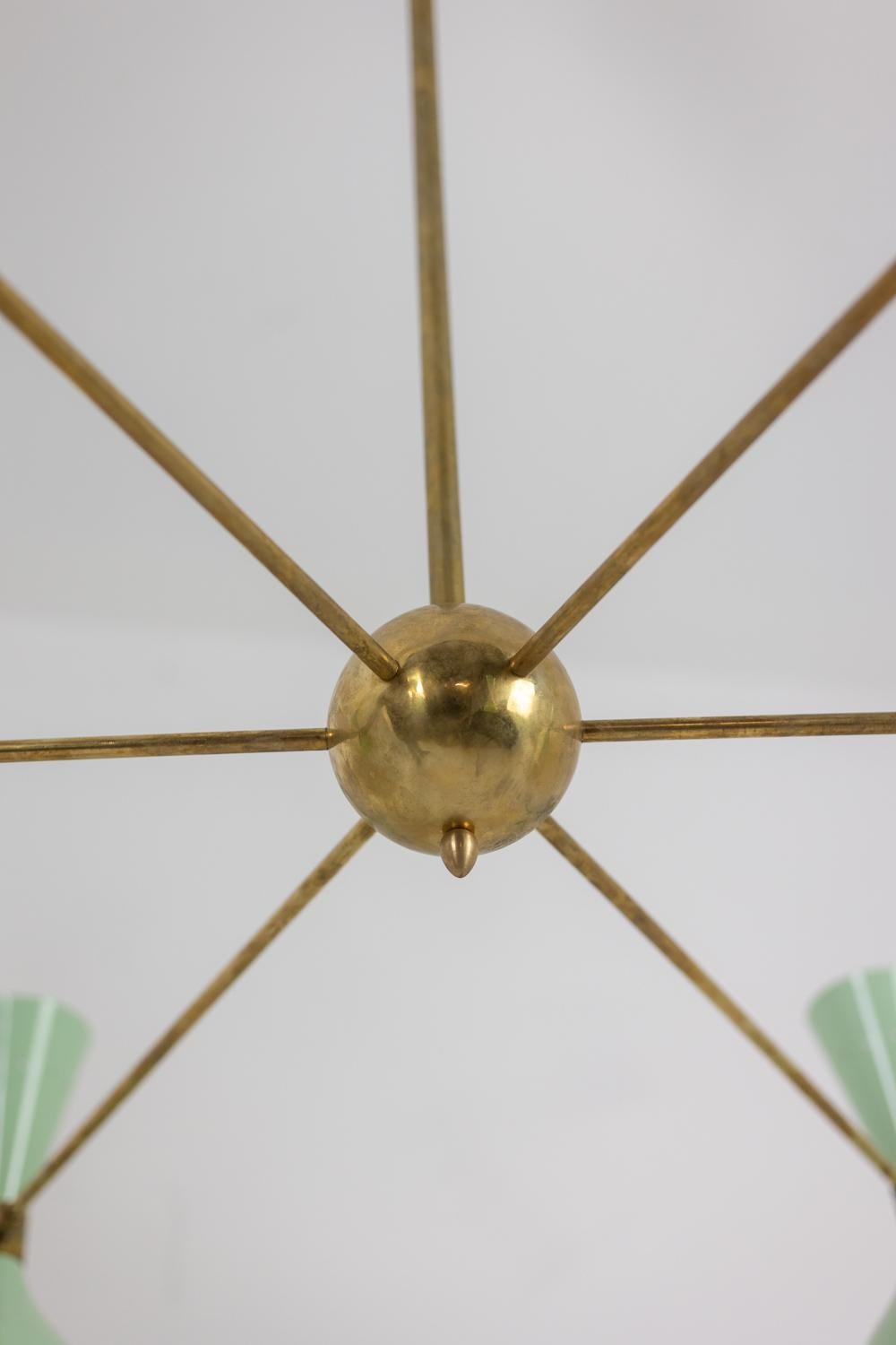 Radiante araña en forma de diábolo con 12 luces. Contemporáneo. en venta 5