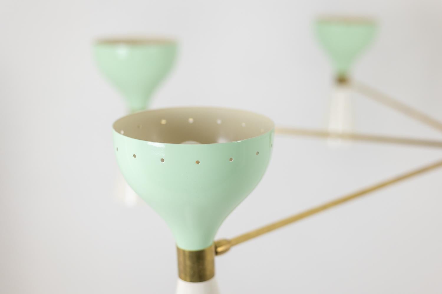 Radiant diabolo-shaped chandelier with 12 lights. Contemporary. For Sale 7