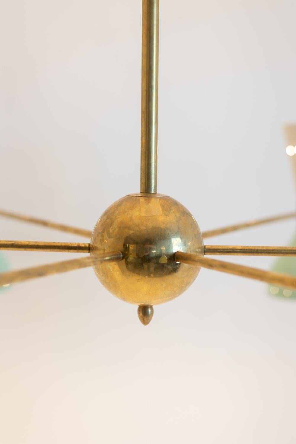 Radiant diabolo-shaped chandelier with 12 lights. Contemporary. For Sale 1