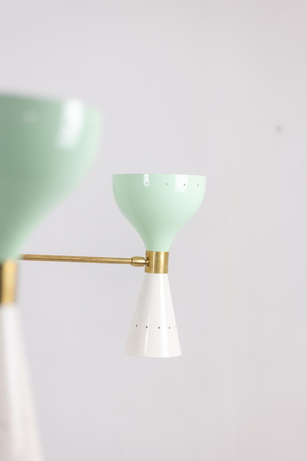 Radiant diabolo-shaped chandelier with 12 lights. Contemporary. For Sale 2