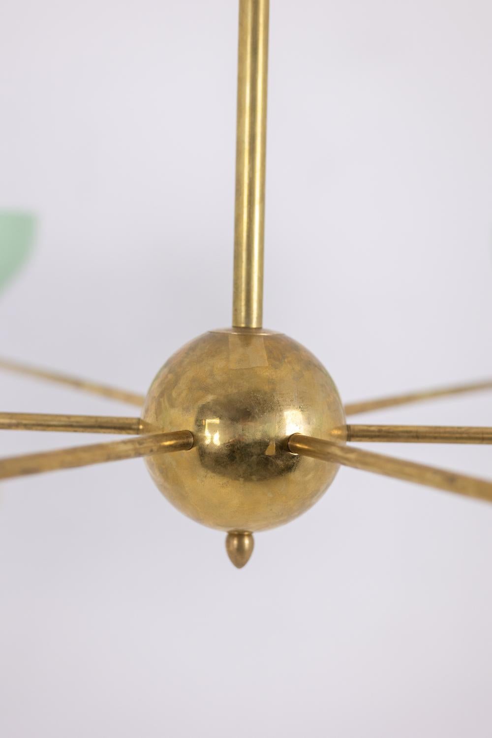 Radiant diabolo-shaped chandelier with 12 lights. Contemporary. For Sale 3