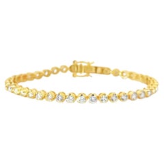 Radiant Diamond 14K Gold (18K Custom) Yellow Gold Tennis Bracelet