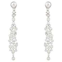Diamond 14K White Gold Cascade Drop Earrings