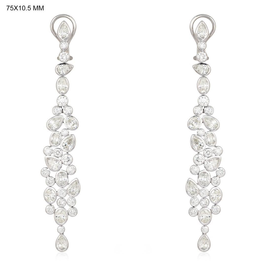 Modern Radiant Diamond 14K Yellow Gold Halo Circle Earrings For Sale