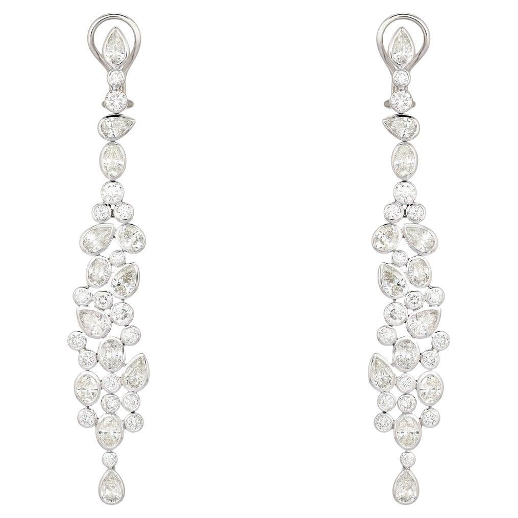 Radiant Diamond 14K Yellow Gold Halo Circle Earrings For Sale