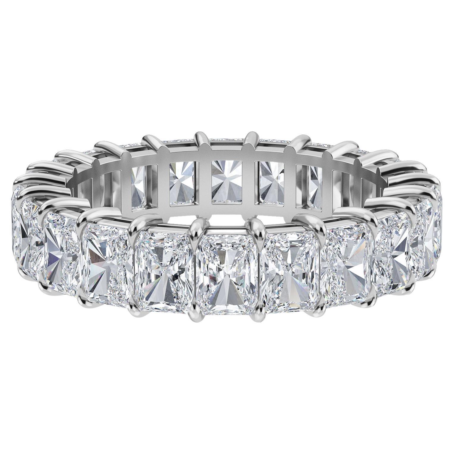 Radiant Diamond Eternity Band, 4.77 Total Carat Weight For Sale