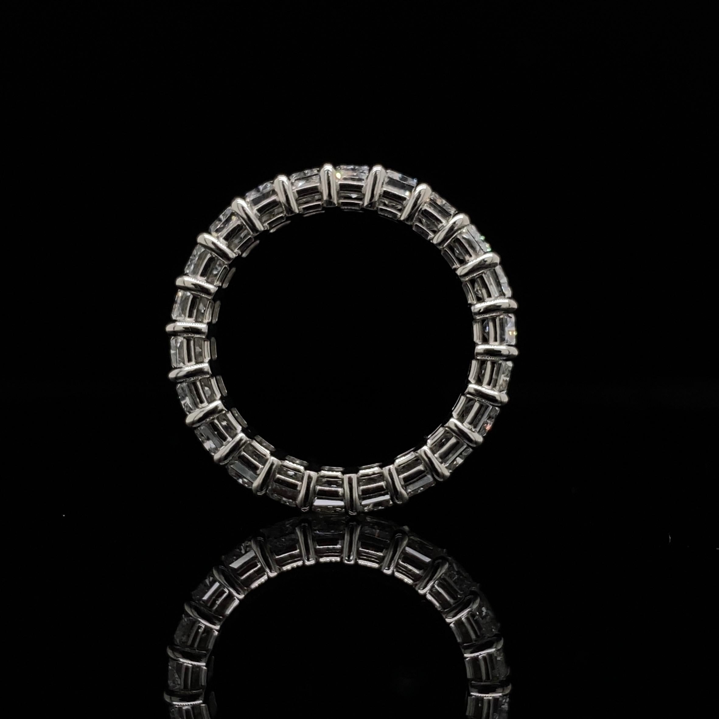 Radiant Diamond Eternity Band 4.94 Total Carat In New Condition For Sale In Cedarhurst, NY