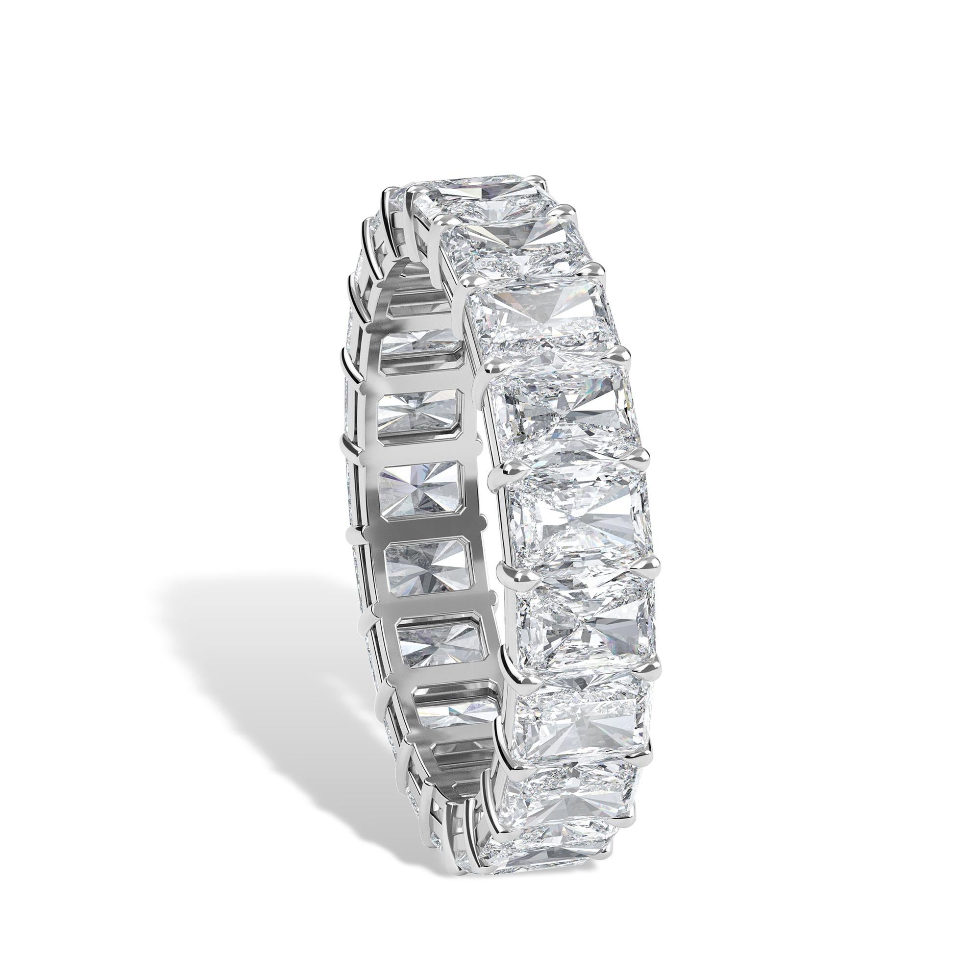 Radiant Cut Radiant Diamond Eternity Band, 5.58 Total Carat Weight