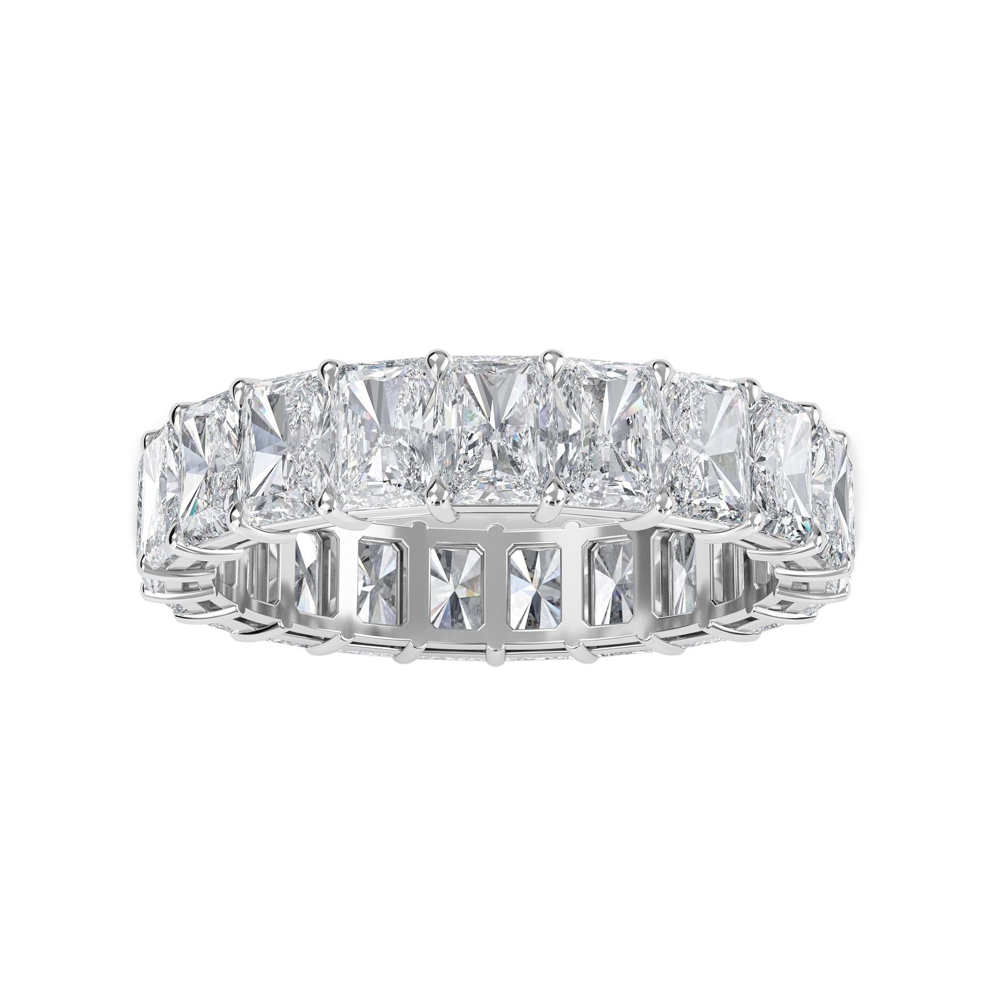 Radiant Diamond Eternity Band, 5.58 Total Carat Weight In New Condition In Cedarhurst, NY
