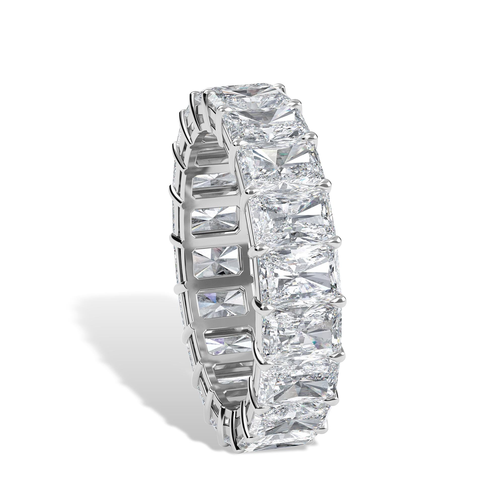 Radiant Cut Radiant Diamond Eternity Band, 6.20 Total Carat Weight