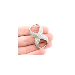 Radiant Diamond Infinity Slide Pendant in 14k Yellow Gold