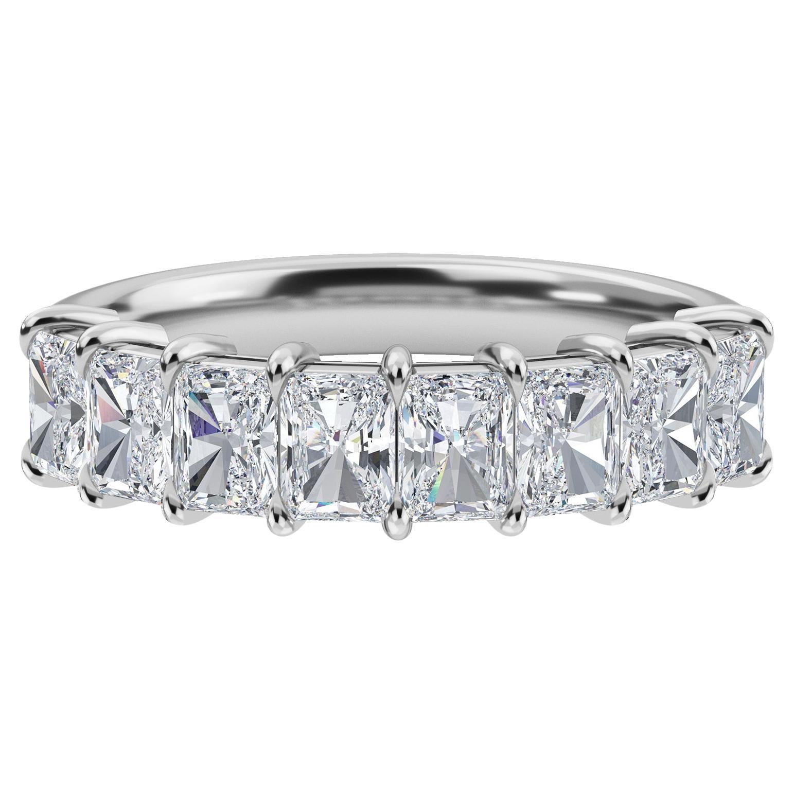 Radiant Diamond Partway Band, 1.69 Total Carat Weight