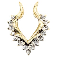 Pendentif en or jaune 14k avec diamant radiant