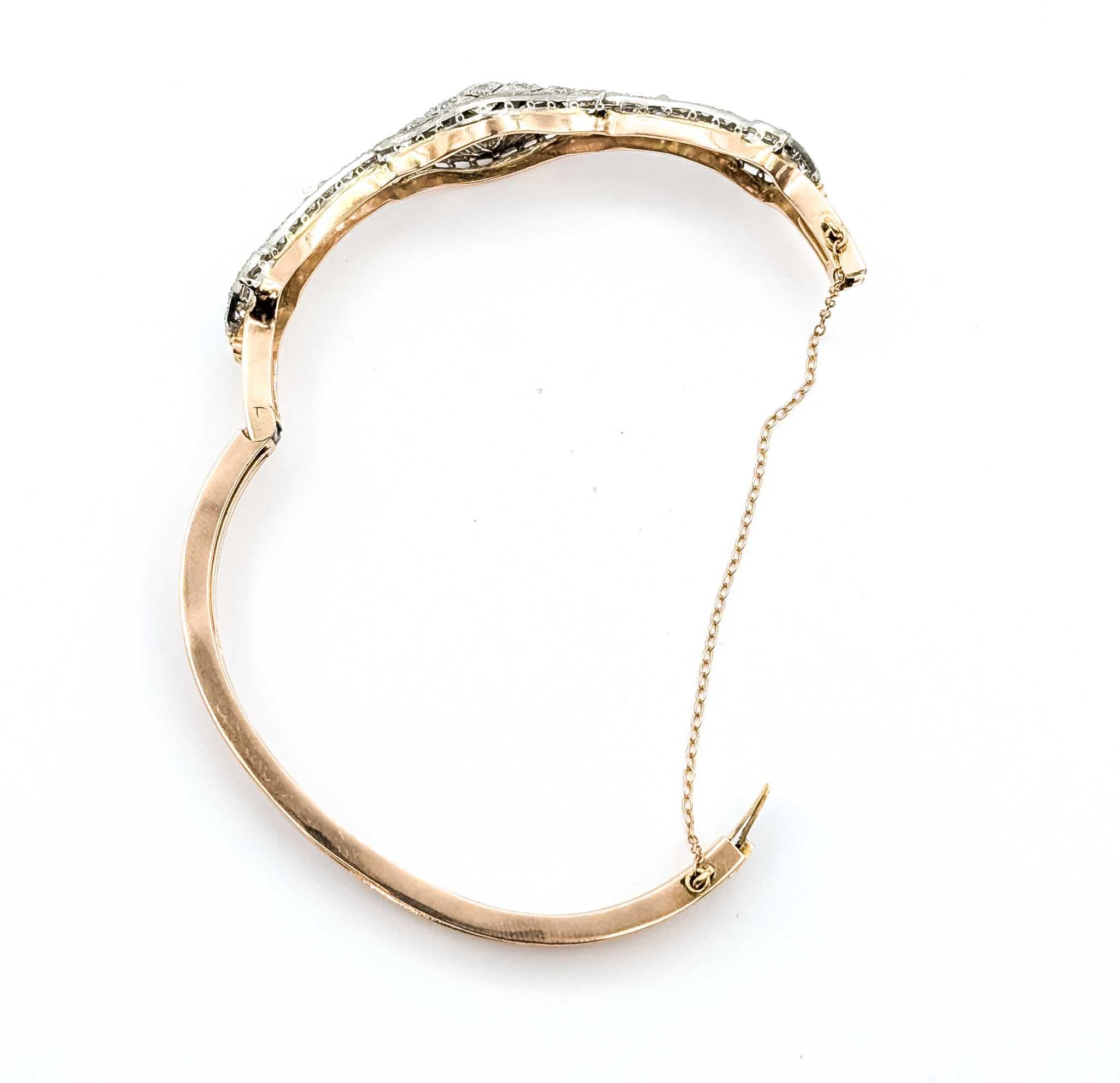Bracelet en platine avec diamant radiant en vente 4