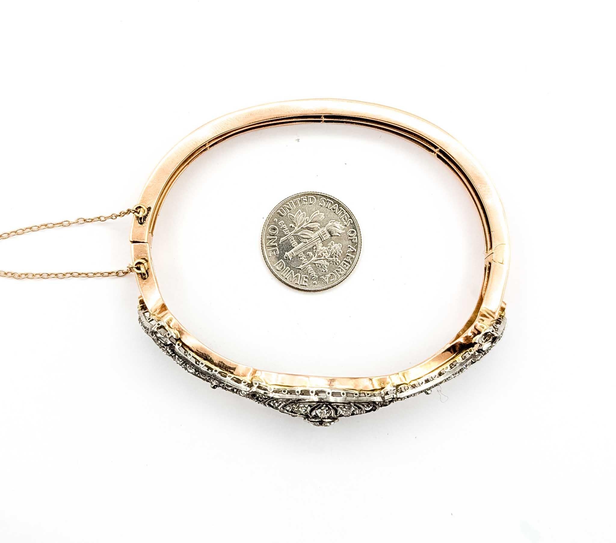 Bracelet en platine avec diamant radiant en vente 5