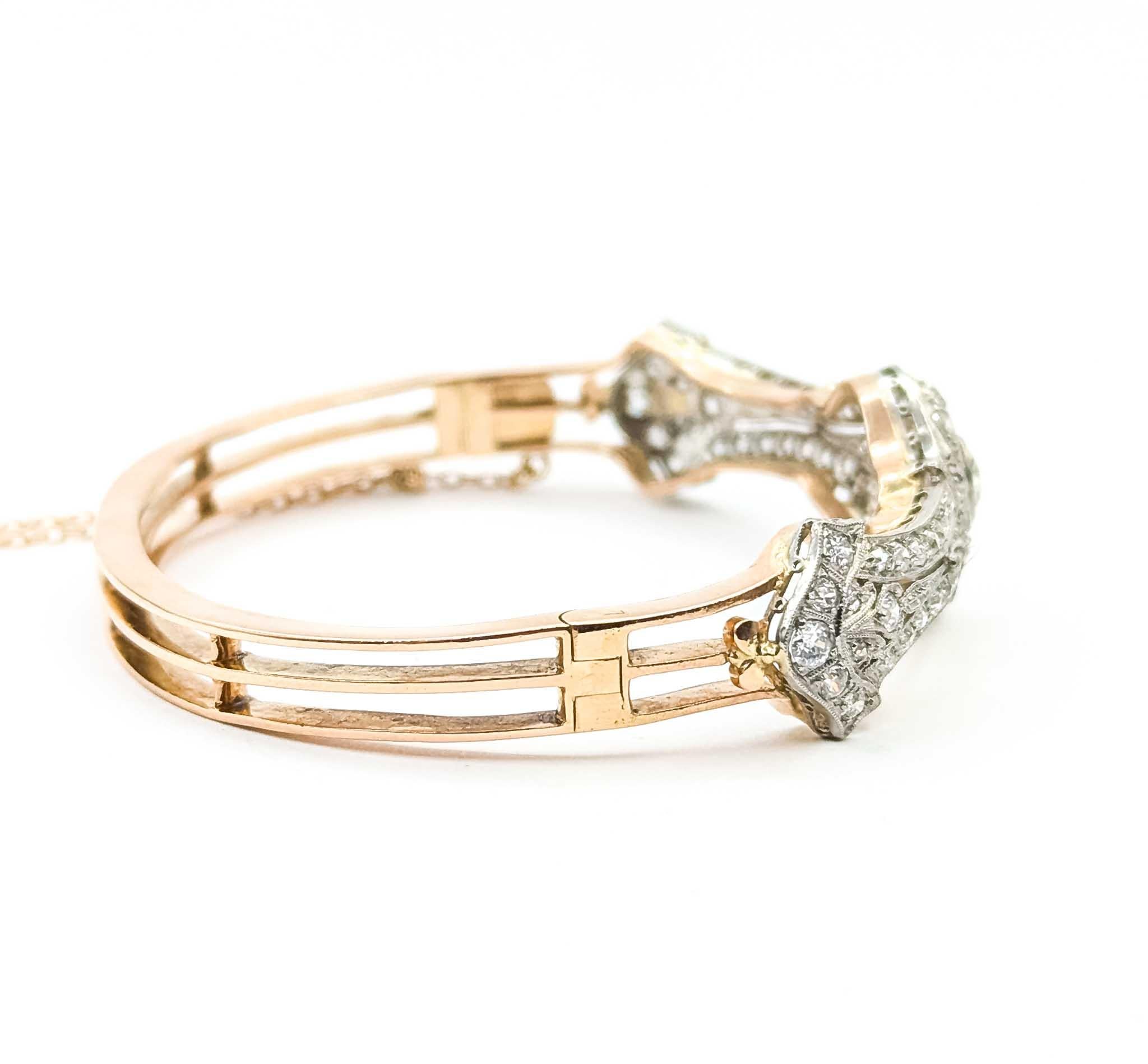 Bracelet en platine avec diamant radiant Pour femmes en vente