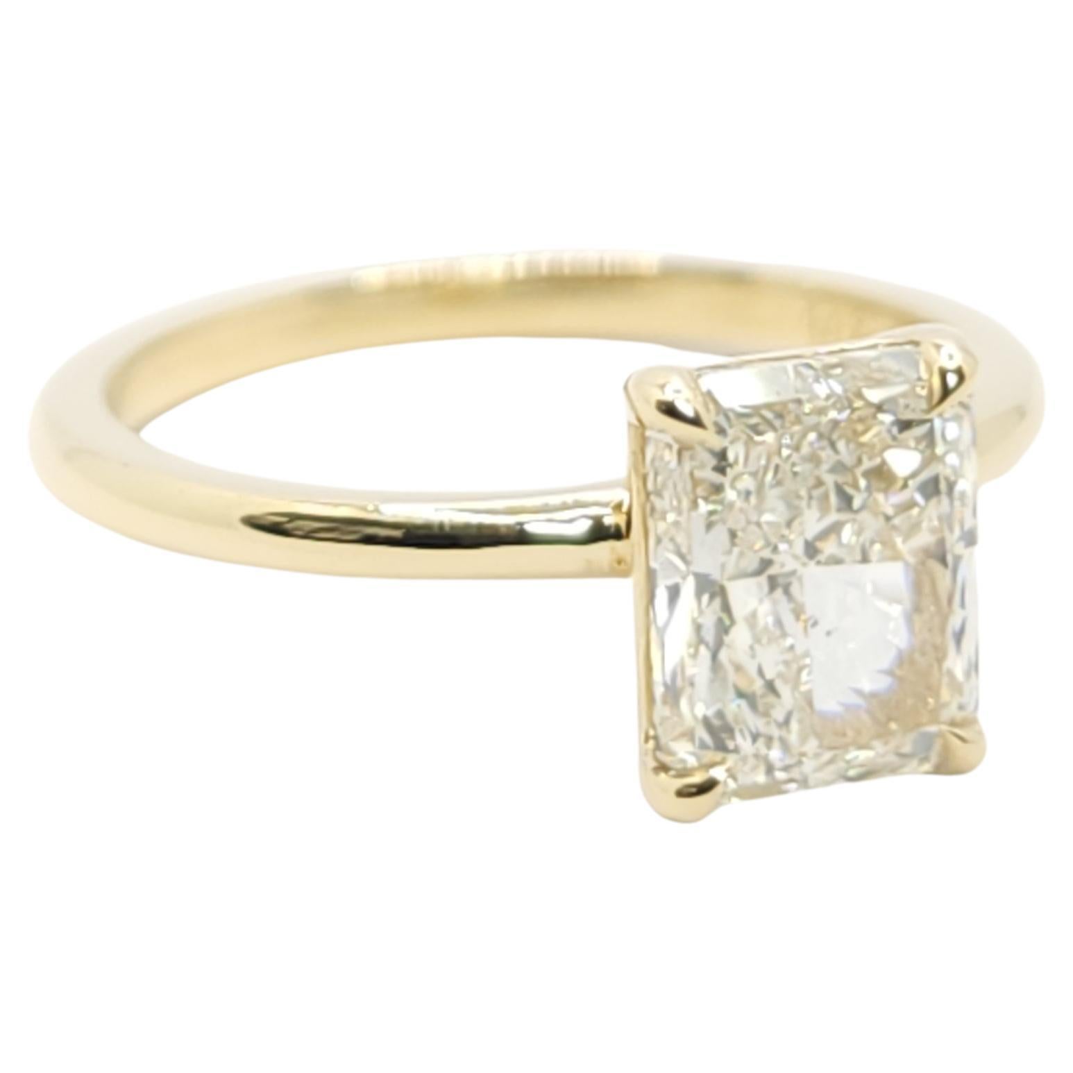 Radiant Diamond Solitaire Ring For Sale