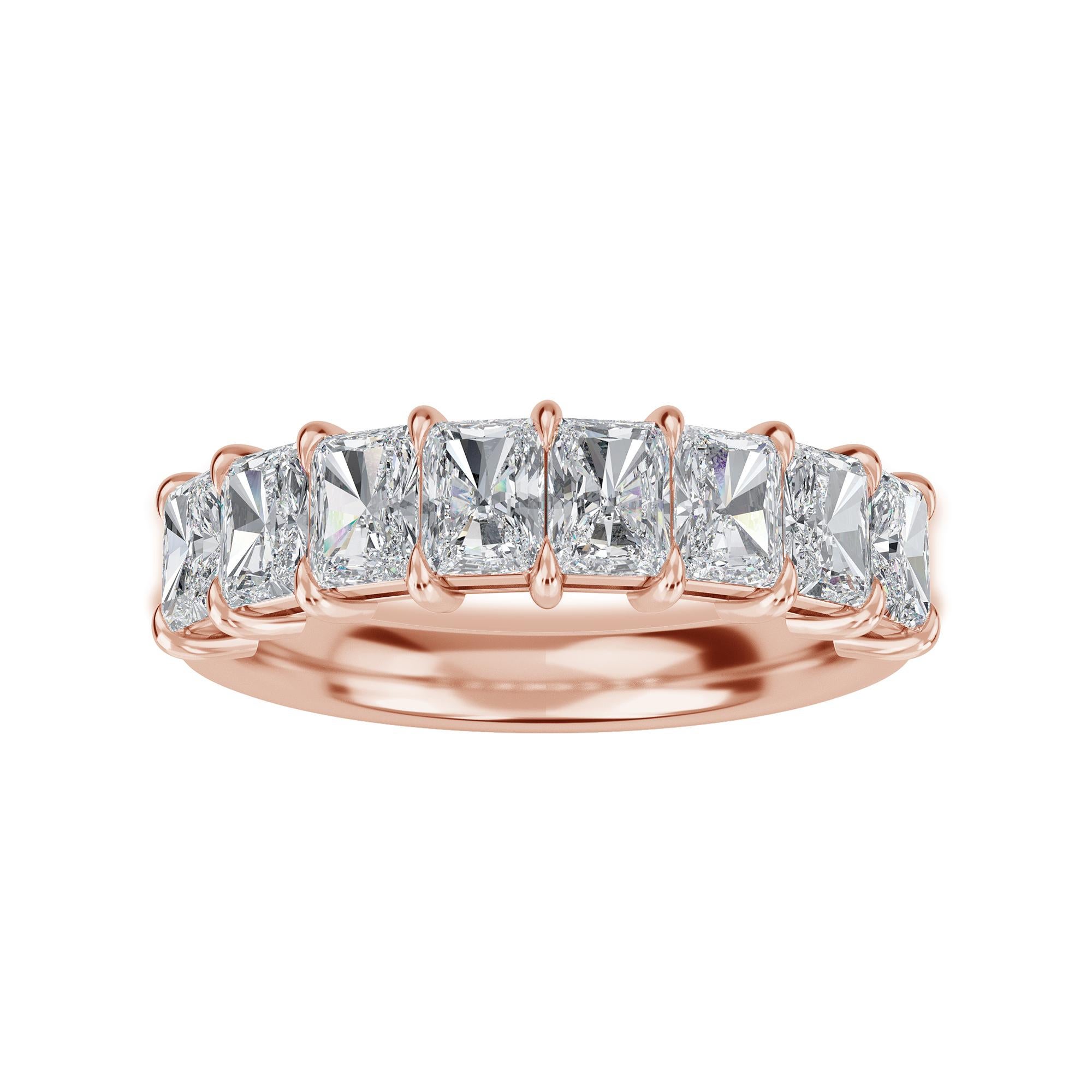 Radiant Diamonds Jahrestag-Ring, 18k Roségold, 1,56 Gesamtkarat im Zustand „Neu“ im Angebot in Cedarhurst, NY