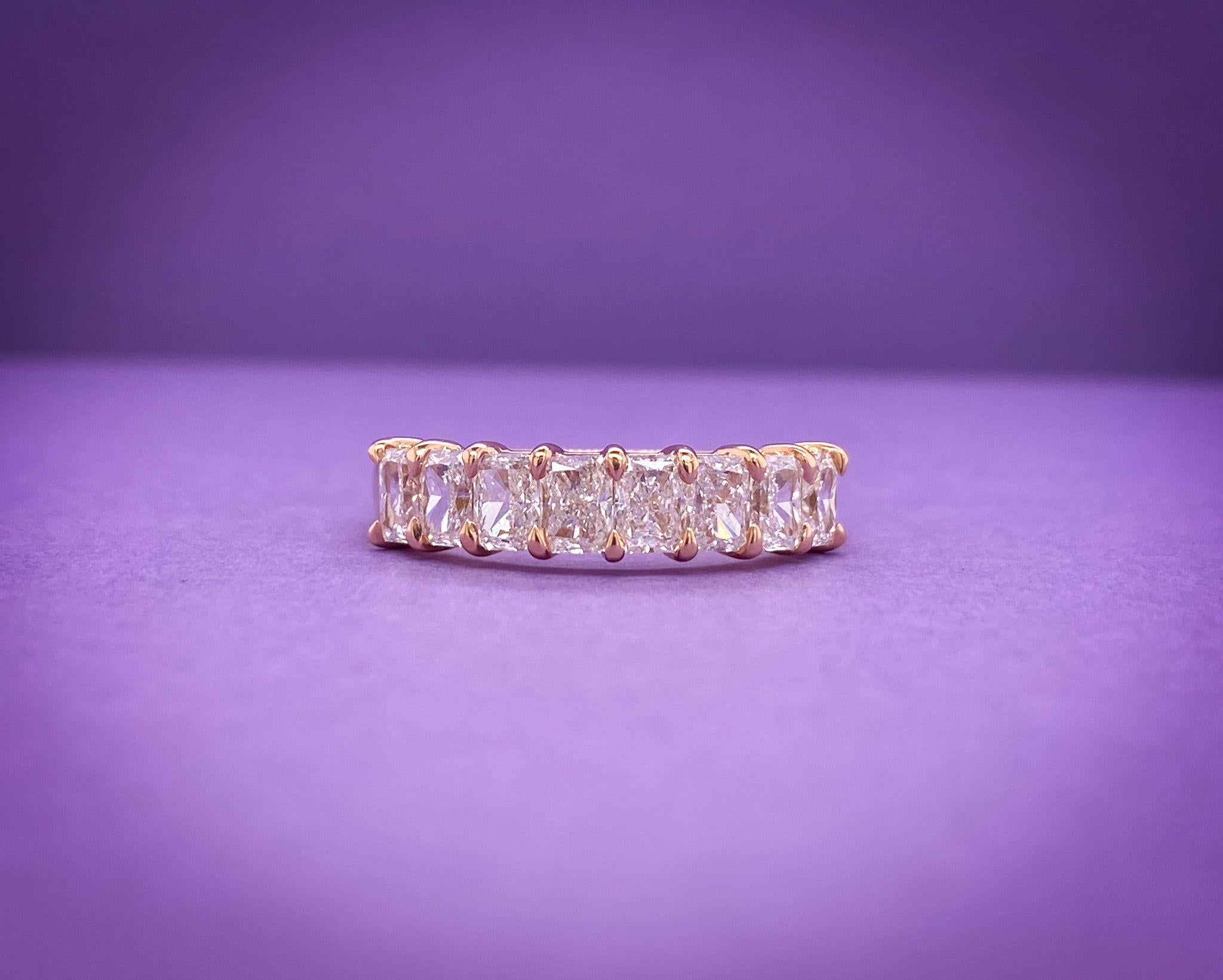 Radiant Diamonds Jahrestag-Ring, 18k Roségold, 1,56 Gesamtkarat für Damen oder Herren im Angebot