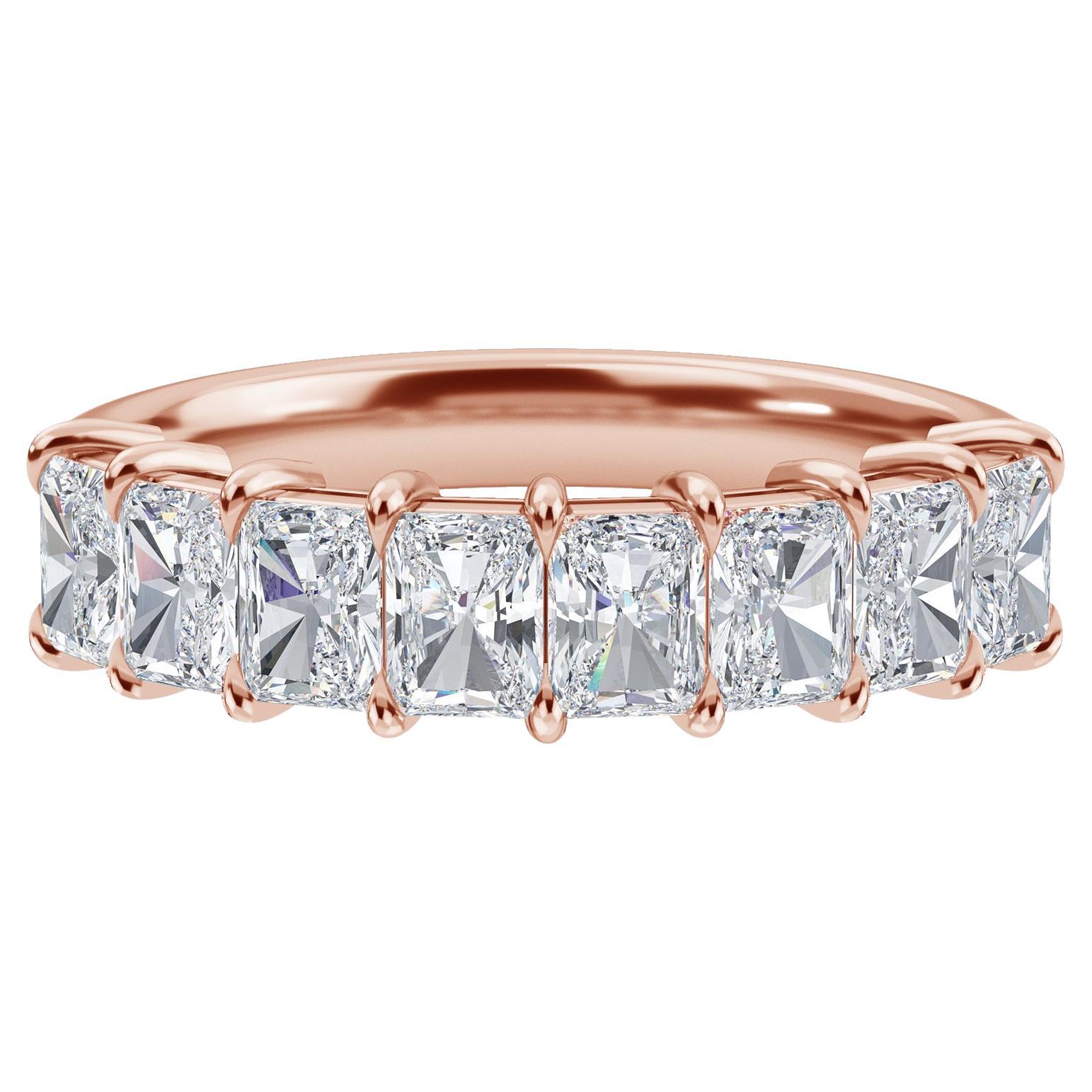 Radiant Diamonds Jahrestag-Ring, 18k Roségold, 1,56 Gesamtkarat