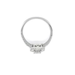 Natural Diamond 0.85 CT 18K White Gold Modern Ring