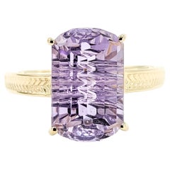 Radiant Fantasy-Cut Amethyst Ring in 14k