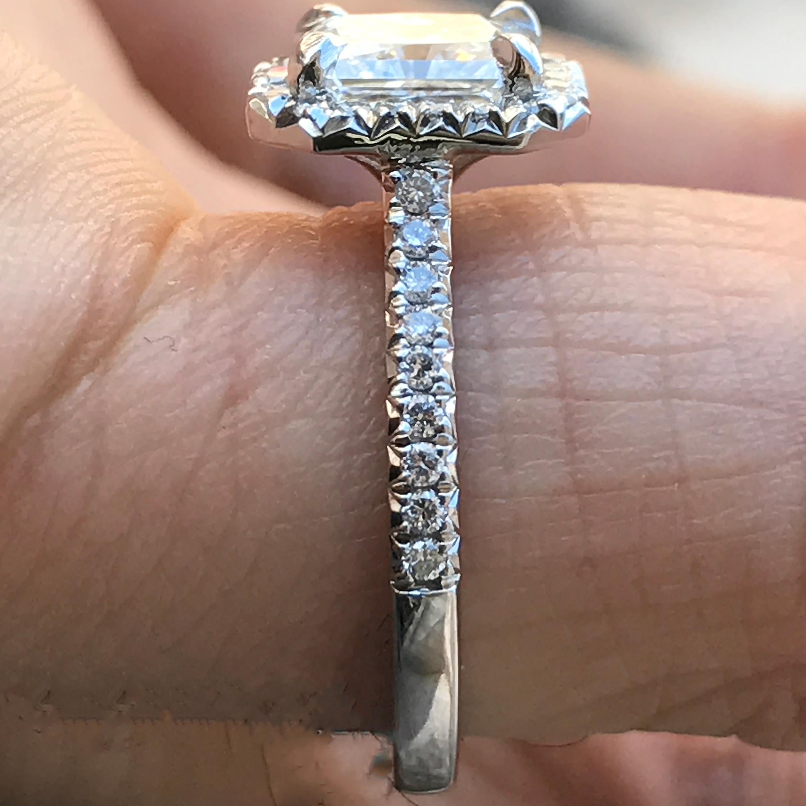 radiant halo engagement rings