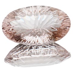 Radiant Kiriko Cut Morganite 4.12 Carats, Custom Precision Cut
