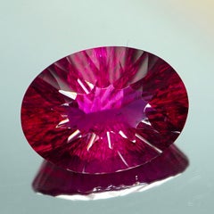 Radiant Kiriko Cut Rubellite Tourmaline 7.09 Carat, Custom Precision Cut
