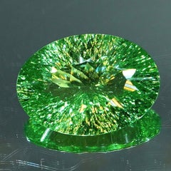 Radiant Kiriko Cut Tsavorite Garnet 2.49 Carat, Custom Precision Cut