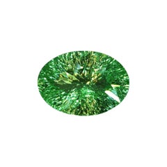 Radiant Kiriko Cut Tsavorite Garnet 2.49 Carat, Custom Precision Cut