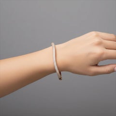 Radiant Mist 14K (oder 18k auf Anfrage) Gelbgold Diamant-Armspange