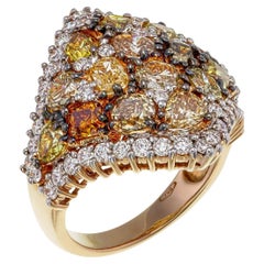 Radiant Mosaic Diamond Ring in 18K Rose Gold