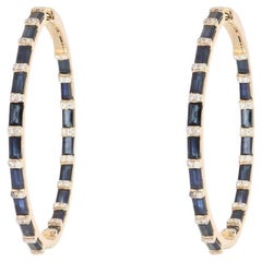 Radiant Nebula 14K Yellow Gold Hoops Earrings