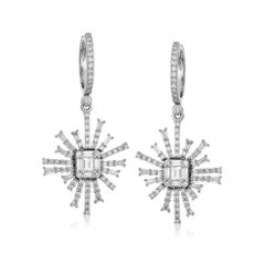 Radiant Nova 14K (or 18k upon request) Yellow Gold Diamond Drop Earrings