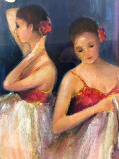 Radiant Pastel of Dancers by Acclaimed Artist Alice Pritchard