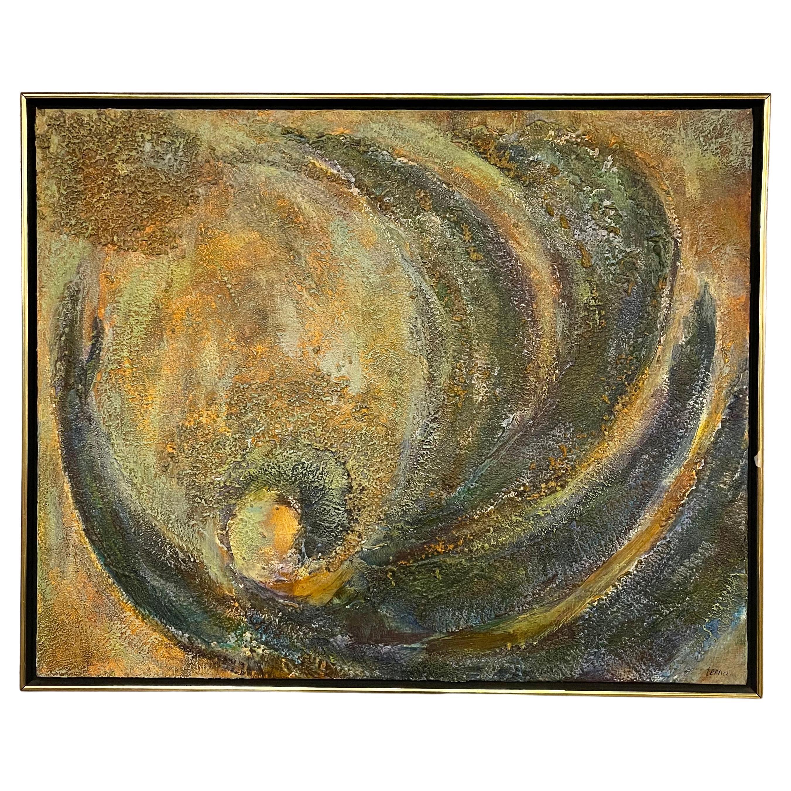 "Radiant Pledge" Abstract Expressionist Oil Painting By Frederick Terna For Sale