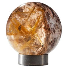 Radiant Quartz Sphere with Golden Rutile