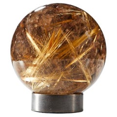 Antique Radiant Quartz Sphere with Golden Rutile 