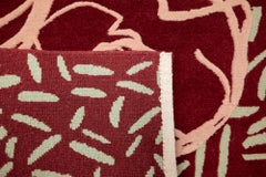 Radiant Red Floral Nepalese Handmade Wool Rug – Eco-Friendly Luxury